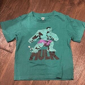 Uniqlo Kids Hulk Graphic Tee - Teal Green by